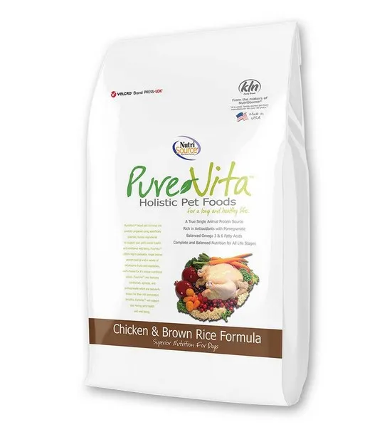 5 Lb Nutrisource Purevita  Chicken & Brown Rice Dog Food - Treat